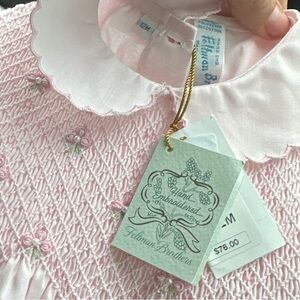 Feltman Brother’s Smocked Dress 12m light pink Peter Pan collar NWT